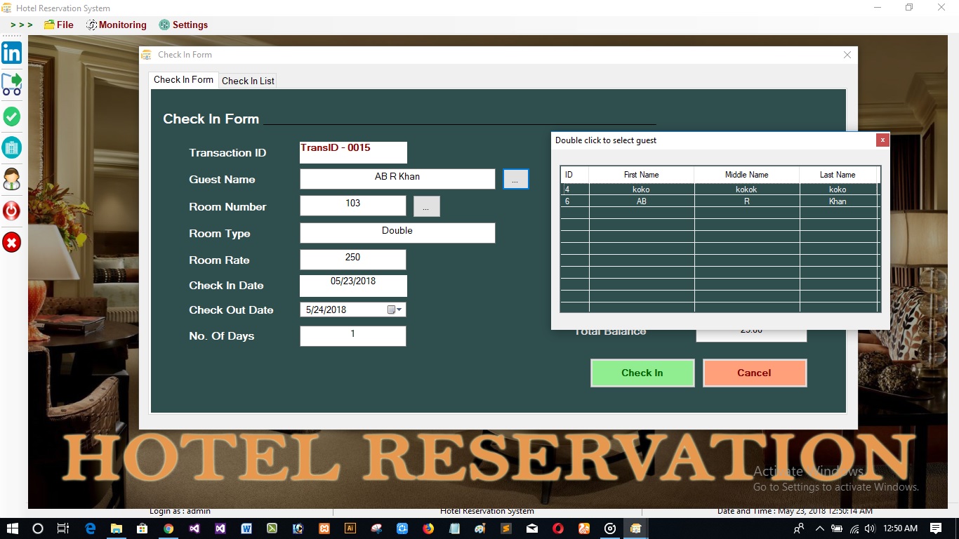 Hotel Reservation System